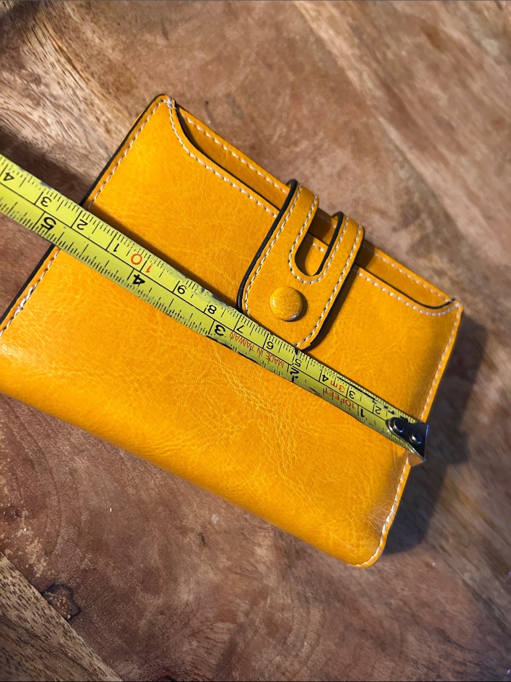 Anne Klein Yellow Leather Snap Card Holder - Picture 6 of 10